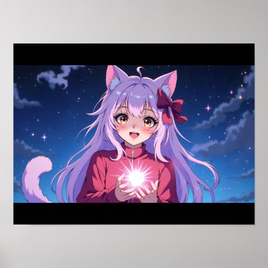 Süße Anime-Katzengirl Poster (Vorne)