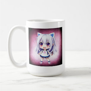 Süße Anime-Latte-Kaffee-Wortspiel-Girl Kaffeetasse