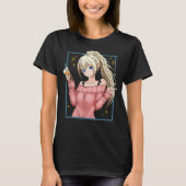 Süße Anime-Mädchen-Bubble-Tea-Kunst T-Shirt (Vorderseite)