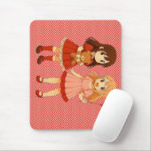 Süße Anime-Mädchen Valentinstag Mousepad (Mit Mouse)