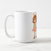 Süße Anime-Osterhasen-Mädchen Kaffeetasse (Links)