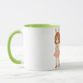Süße Anime-Osterhasen-Mädchen Tasse (Links)