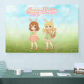Süße Anime-Osterhasenmädchen Banner (Messe)