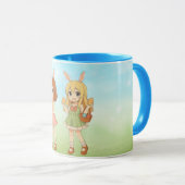 Süße Anime-Osterhasenmädchen Tasse (VorderseiteRechts)