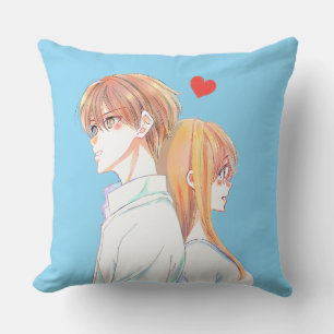 Süße Anime-Paarlillustration Kissen