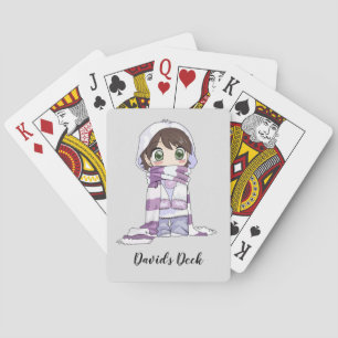Süße Anime personalisierte Spielkarten
