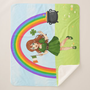 Süße Anime-Rothaarige am St. Patrick's Day   Sherpadecke