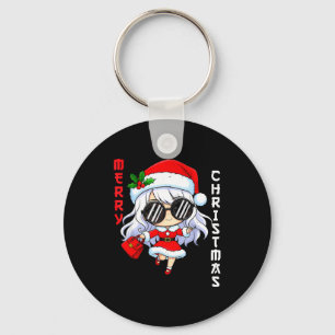 Süße Anime-Weihnachts-Pyjama-Outfit Lustiges Urlau Schlüsselanhänger