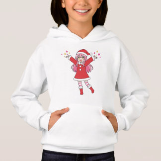 Süße Anime-Weihnachtsgirl-Hoodie - Kawaii Santa Ou Hoodie