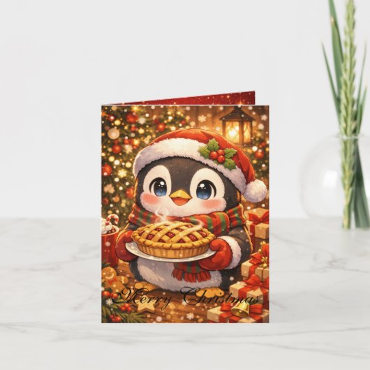 Süße Anime-Weihnachtskarte Karte (Vorderseite)