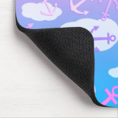 Süße Anker Und Wolken Träumerische Farben Benutzer Mousepad (Ecke)
