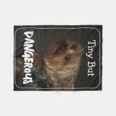 Süße anpassbare personalisierte Terrier-Hundemutte Fleecedecke (Vorderseite (Horizontal))