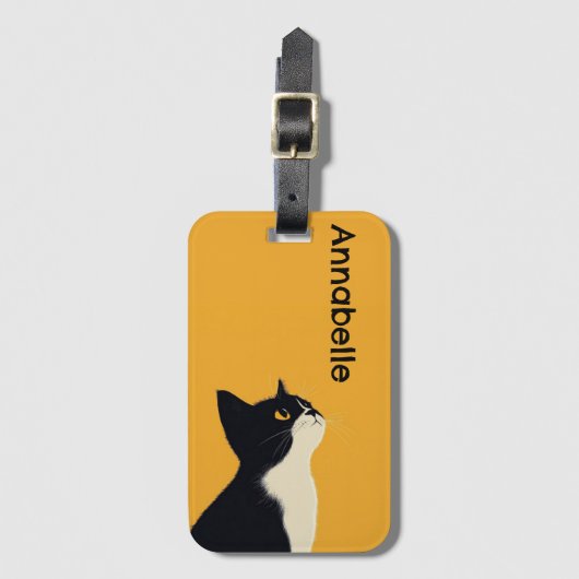 Süße Anzugkatze Personalisieren Gepäckanhänger (Vorderseite Vertikal)