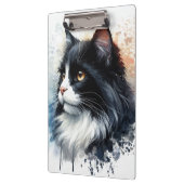 Süße Anzugkatze Wasserfarben Kunst Klemmbrett (Links)