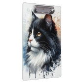 Süße Anzugkatze Wasserfarben Kunst Klemmbrett (Rechts)