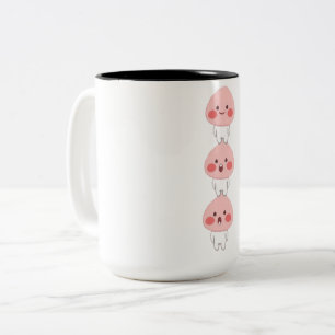 Süße Apeach-Drillinge Zweifarbige Tasse