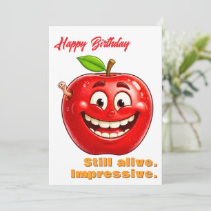 Süße Apfel Humor Lustige Alles Gute Zum Geburtstag Karte