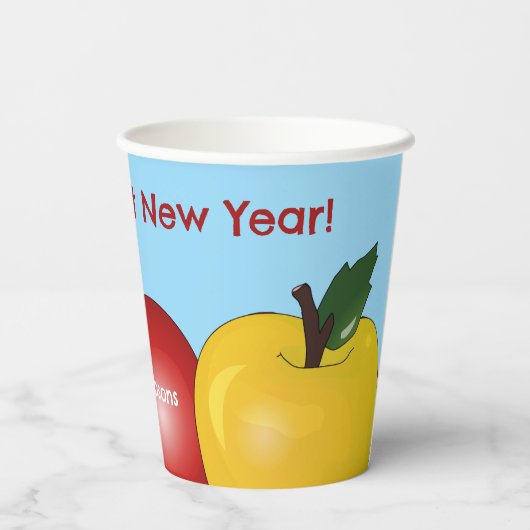 Süße Äpfel Pappbecher (Rückseite)