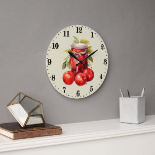 Süße Apfelfruchtliebhaber Küche Große Wanduhr