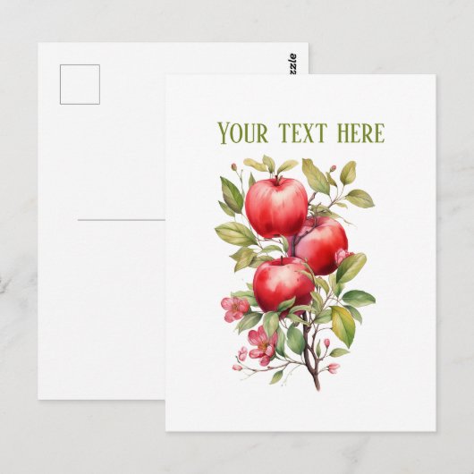 Süße Apfelverkäufer anpassbar Postkarte (Vorne/Hinten)