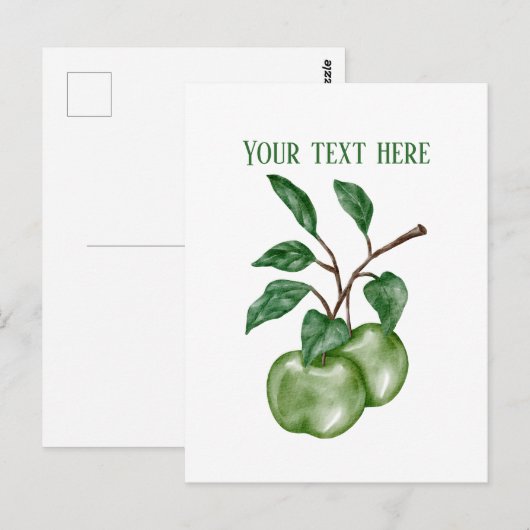 Süße Apfelverkäufer anpassbar Postkarte (Vorne/Hinten)