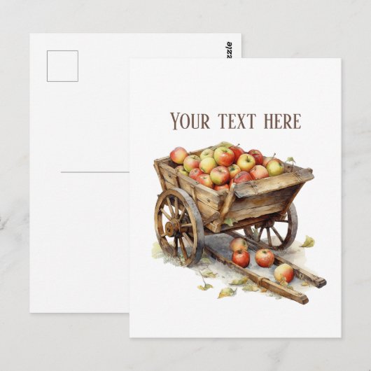 Süße Apfelverkäufer anpassbar Postkarte (Vorne/Hinten)
