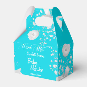 Süße Aqua-Blau-Farbe Wilde-Blumen-Baby-Party Geschenkschachtel