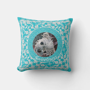 Süße-Aqua-Puppy-Square-FOTO-TEMPLATE-CASTON-CASTON Kissen