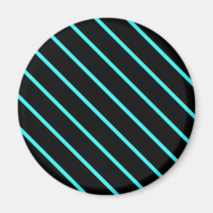 Süße aqua schwarze Streifen Magnet