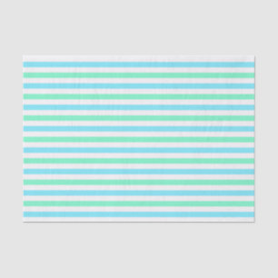 Süße Aqua- und Mintgrün-Streifen Seidenpapier