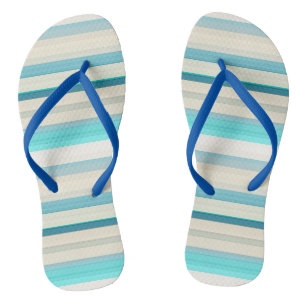 Süße aqua weiße Streifen Badesandalen