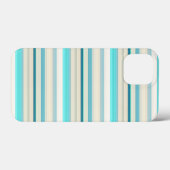 Süße aqua weiße Streifen Case-Mate iPhone Hülle (Rückseite (Horizontal))