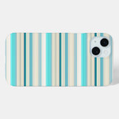 Süße aqua weiße Streifen Case-Mate iPhone Hülle (Rückseite (Horizontal))