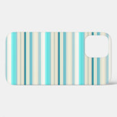 Süße aqua weiße Streifen Case-Mate iPhone Hülle (Rückseite (Horizontal))