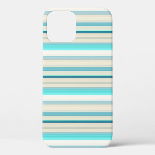 Süße aqua weiße Streifen Case-Mate iPhone Hülle (Rückseite)