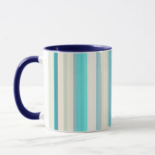 Süße aqua weiße Streifen Tasse