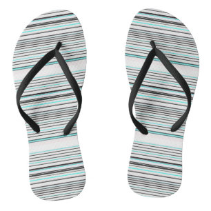 Süße aquagraue Streifen Badesandalen