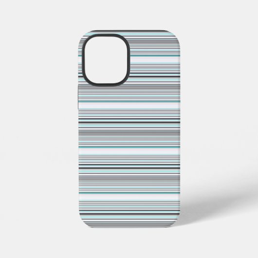 Süße aquagraue Streifen iPhone Hülle (Rückseite)
