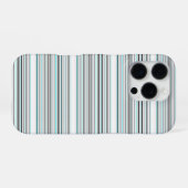 Süße aquagraue Streifen iPhone Hülle (Rückseite (Horizontal))