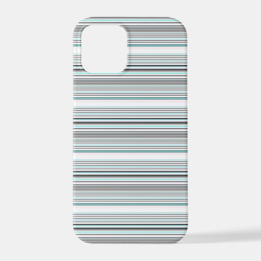 Süße aquagraue Streifen iPhone Hülle (Rückseite)