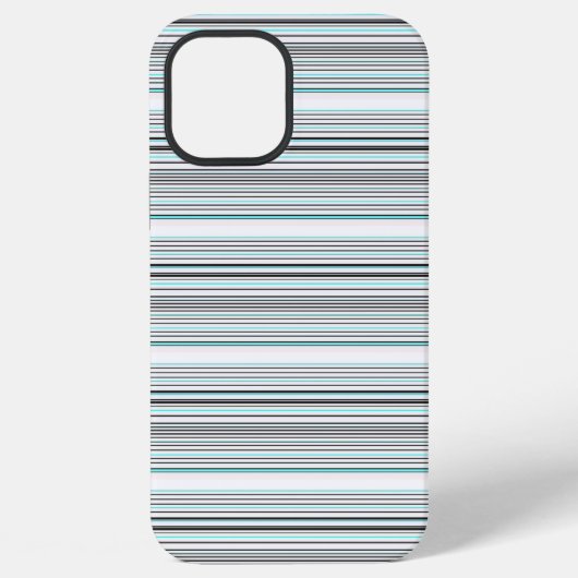 Süße aquagraue Streifen iPhone Hülle (Rückseite)