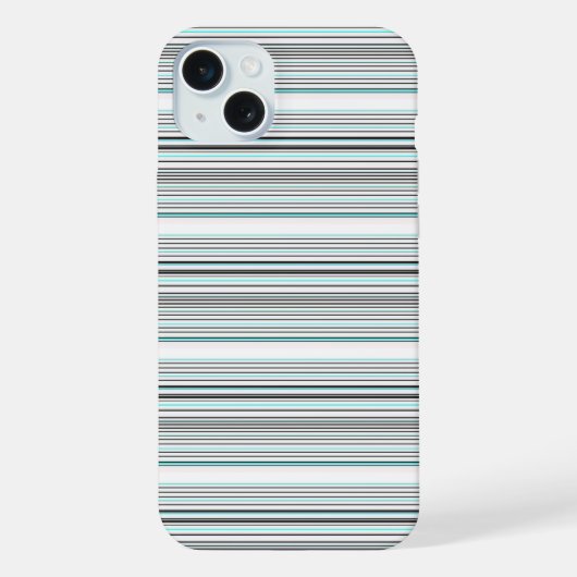 Süße aquagraue Streifen iPhone Hülle (Rückseite)