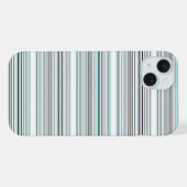 Süße aquagraue Streifen iPhone Hülle (Rückseite (Horizontal))