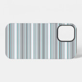 Süße aquagraue Streifen iPhone Hülle (Rückseite (Horizontal))