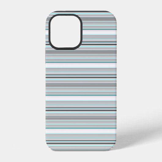 Süße aquagraue Streifen iPhone Hülle (Rückseite)