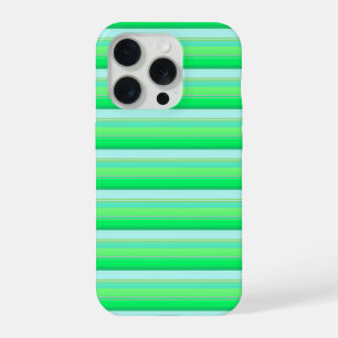 Süße aquagrüne Streifen iPhone 15 Pro Hülle