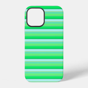 Süße aquagrüne Streifen iPhone 12 Hülle