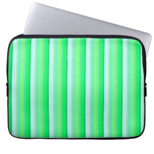 Süße aquagrüne Streifen Laptopschutzhülle