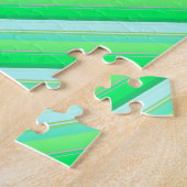 Süße aquagrüne Streifen Puzzle (Seite)