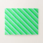 Süße aquagrüne Streifen Puzzle (Horizontal)